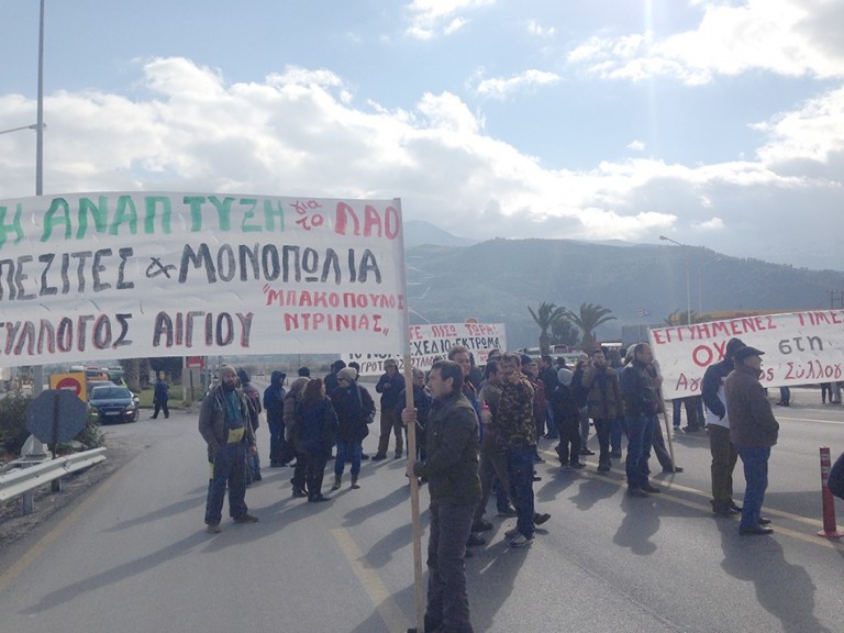 Τρίωρος αποκλεισμός της Ν.Ε.Ο. απόψε από τους αγρότες της Αιγιάλειας