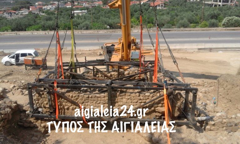 ΑΠΟΚΛΕΙΣΤΙΚΟ: Μεταφορά αρχαιολογικών ευρημάτων στην περιοχή της Ελίκης