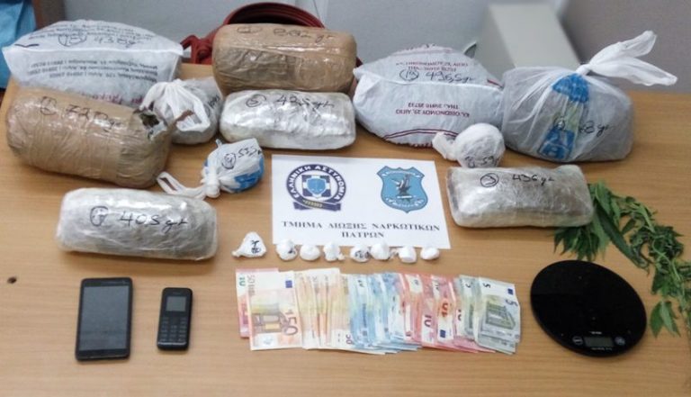 Σύλληψη 41χρονου εμπόρου ναρκωτικών στο Αίγιο και  εντοπισμός οργανωμένης φυτείας καλλιέργειας κάνναβης στο Αγρίνιο