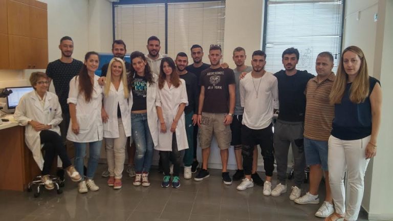 Στo «IntraLab» Αιγίου για αιματολογικές εξετάσεις οι «μελανόλευκοι»