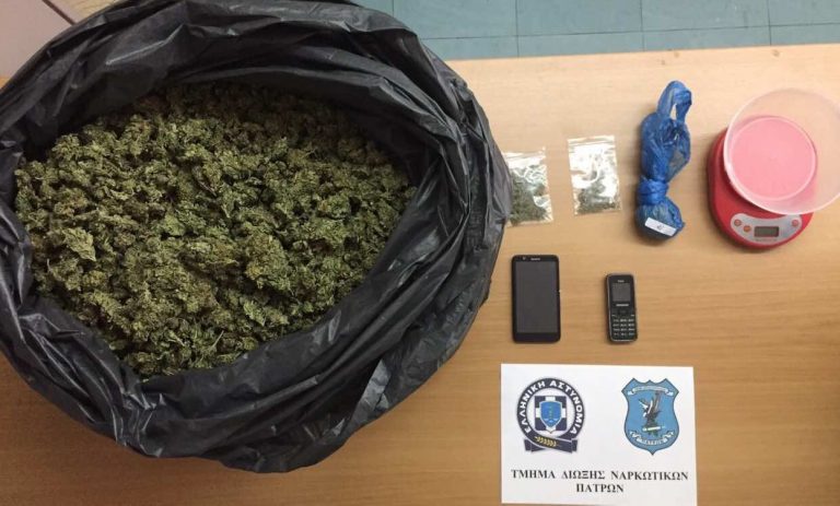 Οκτώ κιλά κάνναβης κατασχέθηκαν στις Καμάρες Αιγίου