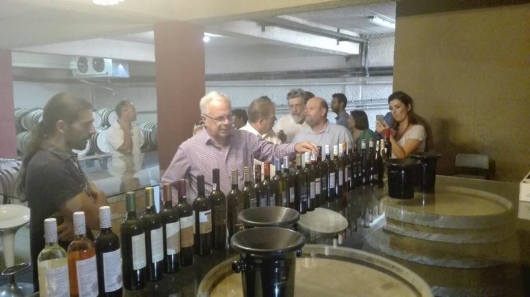 Επίσκεψη Βαγγέλη Αποστόλου στη μονάδα της οινοποιίας «Cavino» στο Αίγιο