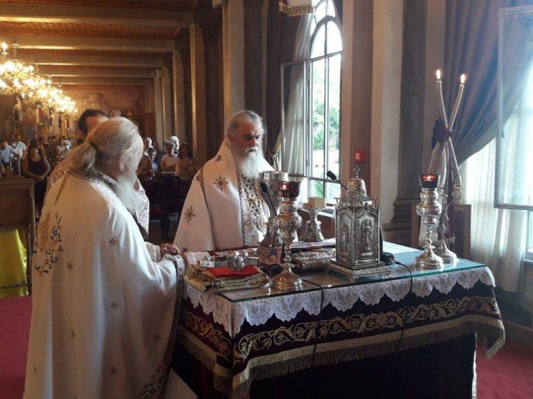 Λαμπρός ο εορτασμός της Κοιμήσεως της Θεοτόκου  στην Ιερά Μητρόπολή μας