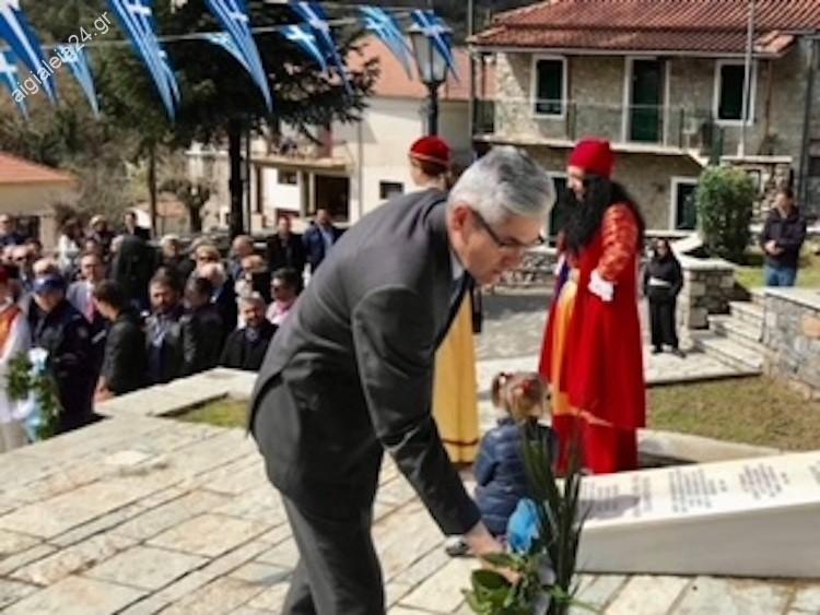 Ο Άγγελος Τσιγκρής εκπρόσωπος της Βουλής την 25η Μαρτίου στην Αγία Λαύρα