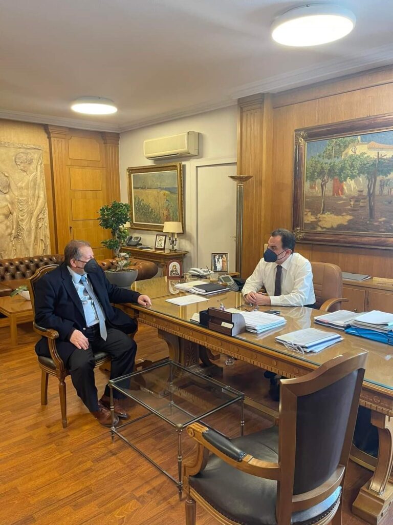 Συνάντηση Καλογερόπουλου με τον Υπουργό Αγροτικής Ανάπτυξης