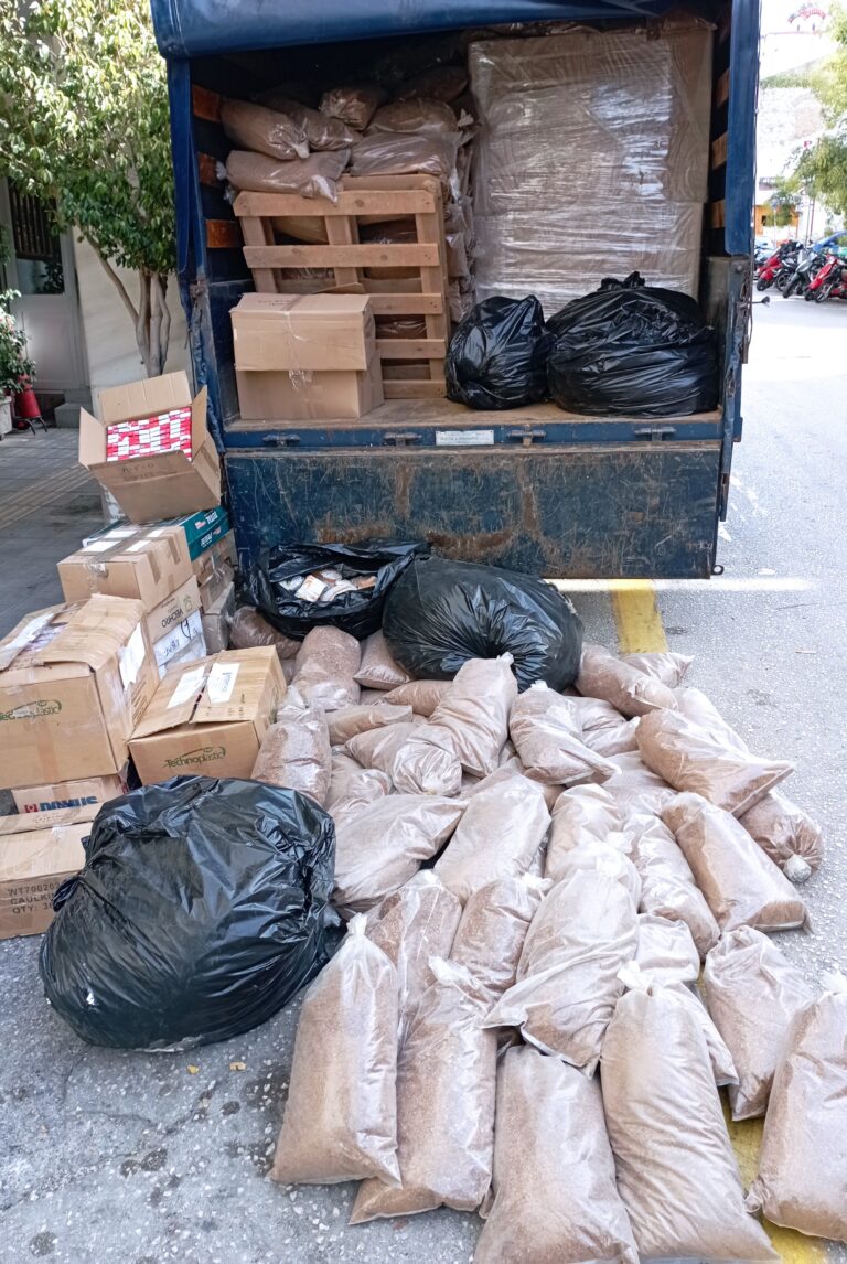 Η Ένωση Καπνοπωλών Αιγιαλείας συγχαίρει την Ελληνική Αστυνομία για την κατάσχεση μεγάλης ποσότητας καπνικών προϊόντων