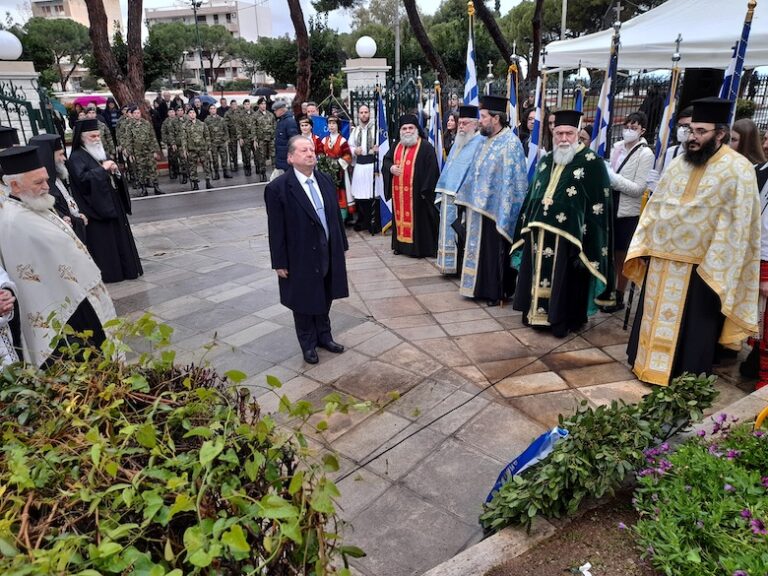 Καλογερόπουλος: «Οι αγώνες των προγόνων μας δικαιώνονται στην ομοψυχία και τη συνεργασία όλων μας προς την πρόοδο»