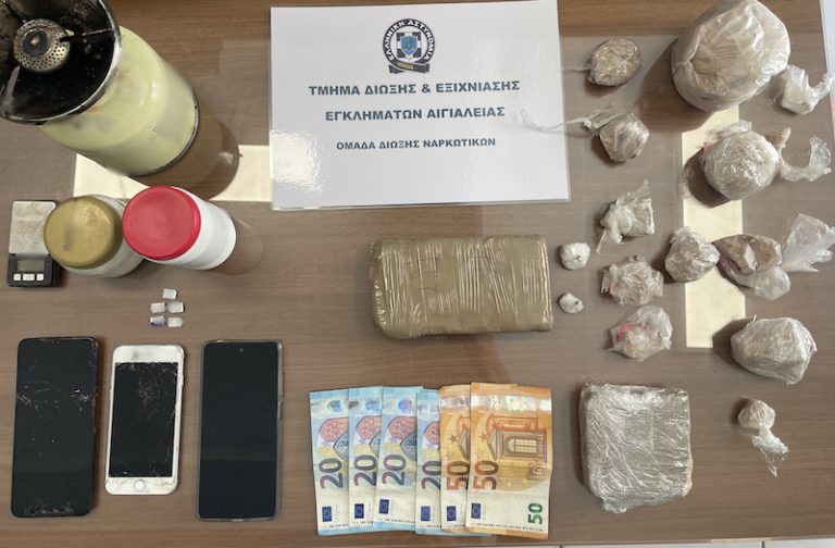 Ασφάλεια Αιγιάλειας: Συνελήφθησαν δύο άτομα για κατοχή ηρωίνης και κοκαΐνης