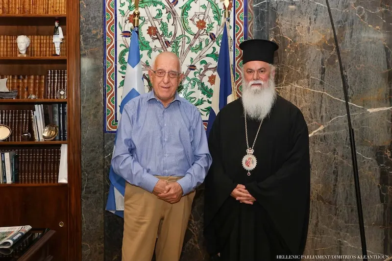Συνάντηση Ιερωνύμου με τον Πρόεδρο της Βουλής Νικήτα Κακλαμάνη