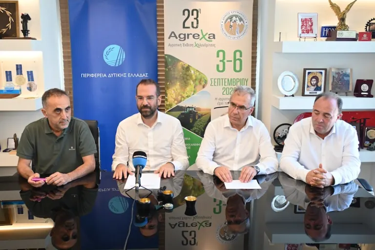 Από τις 3 έως τις 6 Σεπτεμβρίου η 23η AGREXA – Φαρμάκης: «Τα αγροδιατροφικά προϊόντα της Δυτικής Ελλάδας να αποκτούν ακόμα μεγαλύτερη προστιθέμενη αξία»