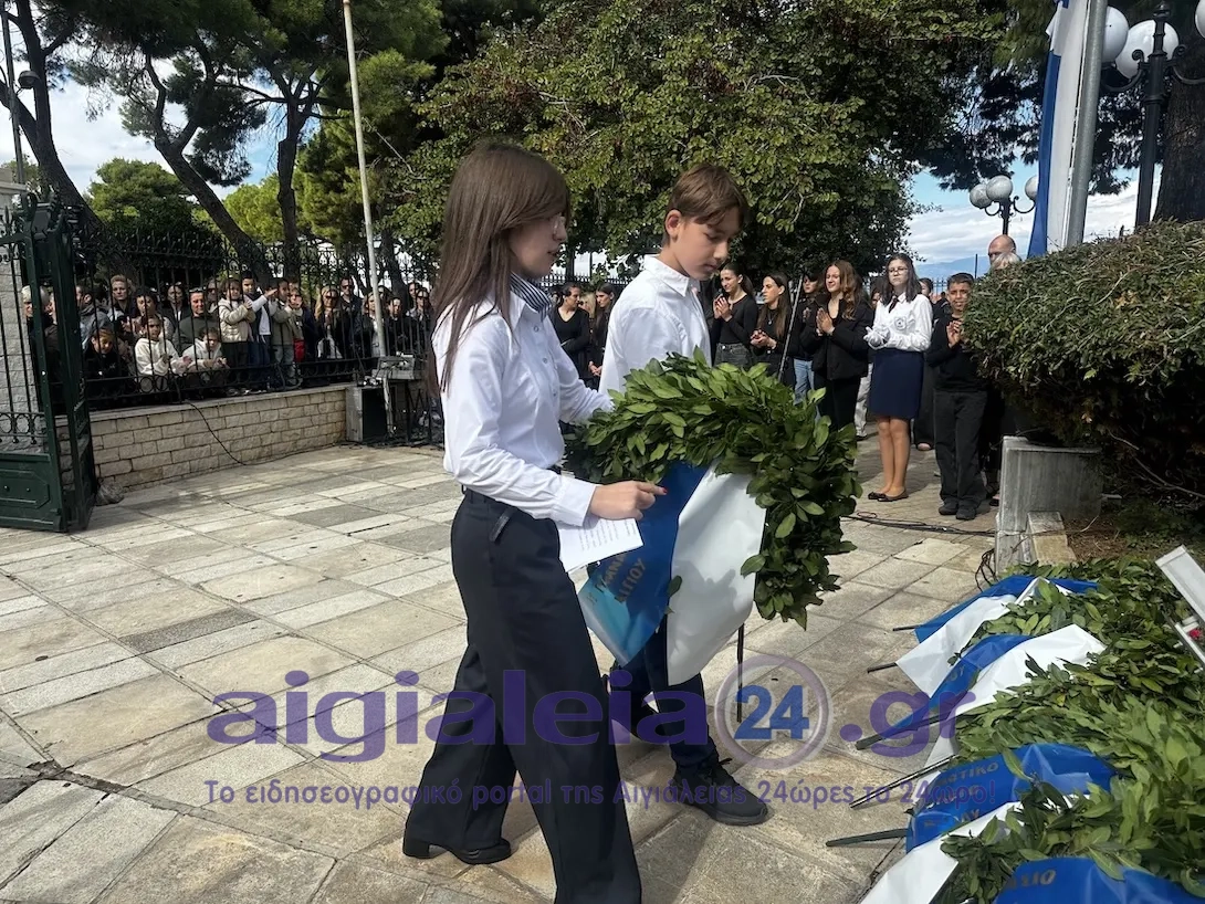Με συγκίνηση, εθνική υπερηφάνεια και σεβασμό στους ήρωες του Έπους του ’40 η κατάθεση στεφάνων στα Υψηλά Αλώνια Αιγίου